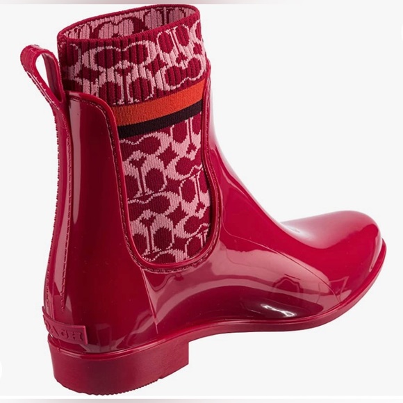 COPY - NWT COACH Rivington Rain Bootie, Available in red or white and multiple … - Picture 5 of 12
